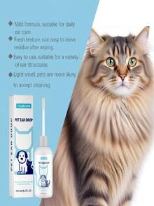 Pet Ear Drops For Cats And Dogs, Gentle Ear Canal Cleaner And Nourishing Ear Care Drops - Multicolor - View 9