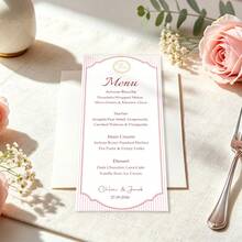 8 Gaya Kartu Menu Pernikahan Minimalis Mewah Bergaya Vintage dengan Garis Tipis, Dapat Disesuaikan Sepenuhnya, Semua Konten Dapat Dikustomisasi, Dekorasi Meja Elegan untuk Semua Acara: Makan Malam Pernikahan, Pesta Pra-Pernikahan, Ulang Tahun, Jamuan Terima Kasih, Acara Tim & Perusahaan - Kartu menu - View 6