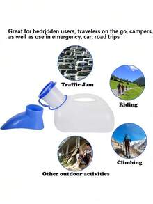Portable Toilet Urinal Unisex Urinal Pee Bottle With A Sealed Lid And Funnel 34 Oz Urination Device Pee Bottles For Hospitals Emergency Travel Car And Camping Convenient And Hygienic Solution For Camping Outdoor Travel Camping Essentials - Multicolor - View 6