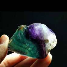 Natural Colorful Fluorite Aromatherapy Stone - Aquarium Landscape Decoration Crystal Mineral Specimen (Random One) - Multicolor - View 7