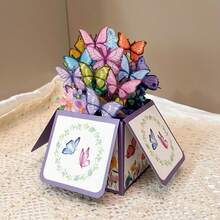 3D立體花束卡片生日祝福卡套組 | 紙花禮品卡現金夾，適合母親節卡片、媽媽與女性，附信封與小卡 - 賀卡 - 查看 5