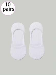5 Pairs/10 Pairs Men's Boat Socks Summer Short Socks Fashionable Sweat-Absorbing Solid Color Invisible Socks - Multicolor - View 6