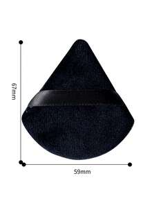 20 piezas Esponja de maquillaje triangular de terciopelo tipo pizza, mini esponja para rostro, herramienta cosmética lavable y ligera, apta para todo tipo de piel, ideal para principiantes de maquillaje, para aplicación de polvo en húmedo y seco - Negro - Ver 6