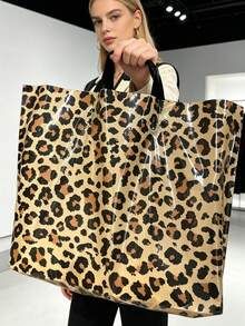 50/20/1件 加厚大號塑膠禮品袋 40*30cm 豹紋款 節日禮品手提袋 情人節派對禮品袋 大容量時尚購物袋 可重複使用 適合禮品包裝 - 豹紋款 - 查看 2