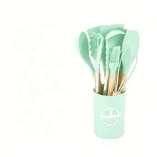 5/12/14/36pcs Kitchen Cooking Utensils Set,Non-Stick Silicone Cooking Kitchen Utensils Spatula Set With Holder, Wooden Handle Silicone Kitchen Gadgets Utensil Set - Multicolor - View 23