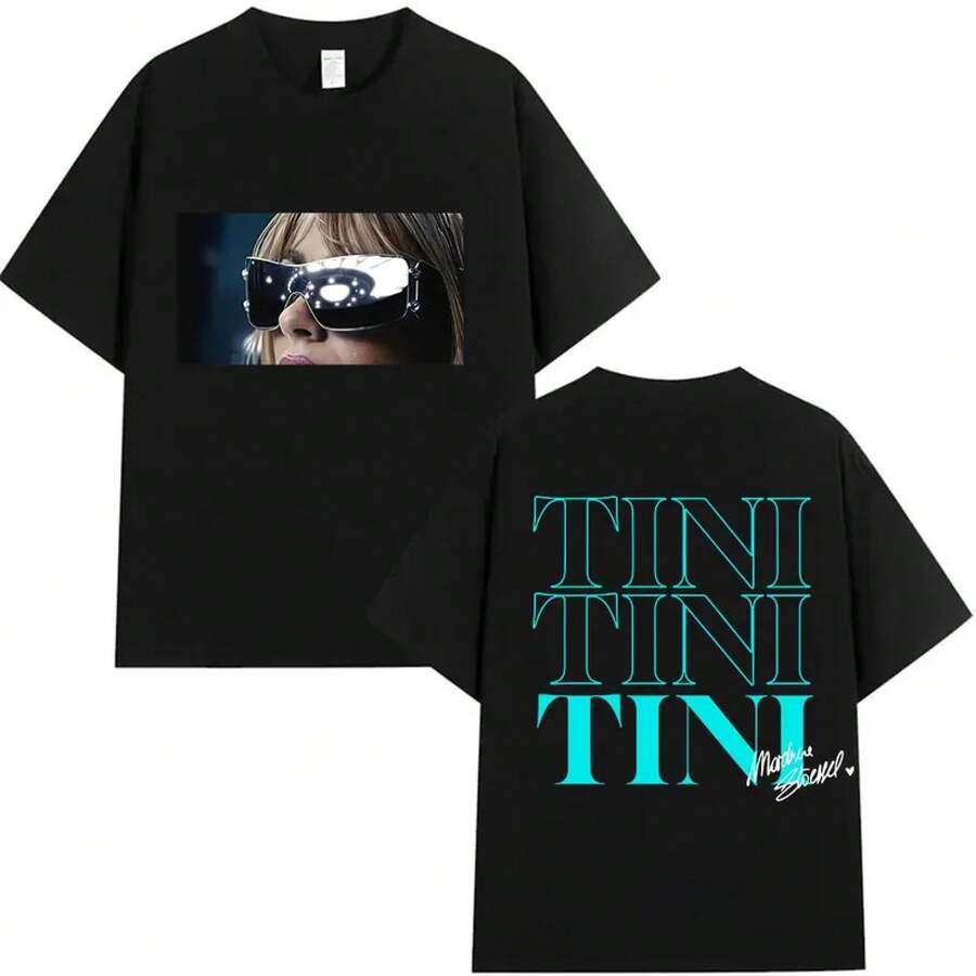 TINI STOESSEL FUTTURA Tour 2025 Grafik-T-Shirt für Männer und Frauen, ästhetische Vintage-Kurzarm-T-Shirts, reine Baumwolle, T-Shirt, Streetwear - Schwarz - Übersicht 1