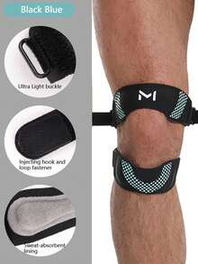 1pc Adjustable Patella Strap, Sweat-Absorbent Knee Band For Running, Basketball, Jump Rope, Fitness - Multicolor - View 14