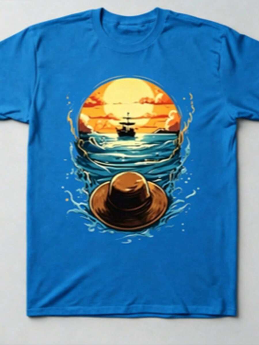 Men T-Shirts - Blue - View 1
