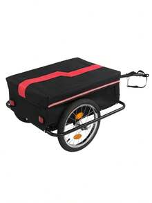 130*68*45cm Steel 100kg 16 Inch Quick Release Wheel Cloth Pocket Trailer Bicycle Trailer Rack - as Pic - View 5