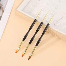 3pcs Professional Nail Art Brush Set - 3D Gel Pen, Acrylic Pen, Gel Nail Polish Nail Art Design Pen Painting Tool, Striped Nail Art Brush, Used For Drawing Long Lines, Nail Gel Brush, Nail Art Brush, Suitable For Home Nail Salon - Multicolor - View 10