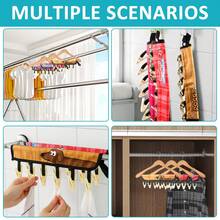 多功能便攜式旅行晾衣繩 可折疊曬衣架 適合出差使用 內衣襪子小夾子 浴室掛鉤 洗衣收納整理方案 輕巧緊湊設計 - 彩色 - 查看 9