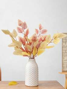 Folhagem Artificial de Folhas de Eucalipto Verde, Arranjo de Vaso de Parede de Flores DIY, Decoração de Sala de Estar, Quarto, Cozinha, Escritório, Decoração de Centro de Mesa para Casamento e Festa, Decoração de Jardim Interno e Externo para Outono e Inverno - Multicolorido - Visão 7