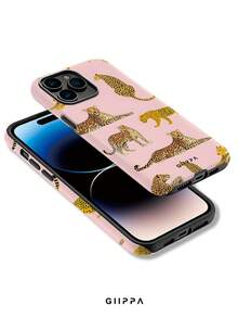 GIIPPA 1 Stück Handyhülle mit rosa Basis und Leopardenmuster-Design, kompatibel mit Handy 17 Pro Max, Handy 16 Pro Max, 15 Pro Max, 14 Pro Max, koreanischer High-End-Mode, lustige Handyhülle, kompatibel mit 11/12/13/14/15/16 Pro Max Plus, elegantes Design geeignet für Männer und Frauen, perfektes Geschenk für die Freundin zu Weihnachten, Valentinstag, Ostern, Hochzeitssaison und Geburtstag! - Verschiedenfarbig - Übersicht 3