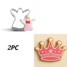 Mermaid Cookie Cutter, 4.45 Inch Mermaid Tail Shape, Summer Theme Cookie Mold, Crown Angel Stainless Steel Metal Cutter, Suitable For Birthday Party And Valentine's Day - View 6