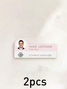 Custom Photo Name Badge, Personalized Employee Name Tag With Logo For Office, Clinic, Hospital, Restaurant & Business, Modern Professional ID Badge, Customized Staff Name Plate, Customizable Workwear Accessory, Appreciation Gift, Holiday Gift - Style a - View 9