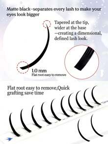 FOXYMEI 120Fans New Fairy Cartoon Eyelashes C/D/LU(M) Curl 8-15mm Single Lash Extensions 0.07mm Fast Volumizing Cartoon Lash Extensions Perfect Eye Makeup Super Soft Beginner Friendly - C - View 3