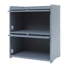 kangten Kitchen Countertop Storage Cabinet, Modern Storage Cabinet W/ 2*Doors - Grey - View 8