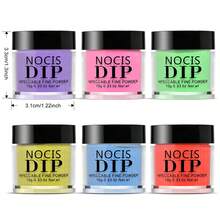 NOCIS 6色浸粉美甲套組－壓克力浸粉套組，適合DIY美甲，春夏馬卡龍色調，長效持久配方，無需UV燈 - 彩色 - 查看 5