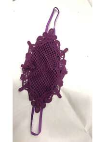 2件組女款優雅蕾絲面罩－透氣可水洗刺繡款－適合夏季外出、開車與派對 - 均碼 - 查看 9