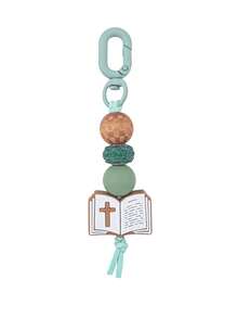 1 Count Christian Bible Cross Keychain, Mother's Day Gift For Mom, Faith Beaded Wristlet Keychain, Religious Boho Bag Charm, - 2708 - View 14