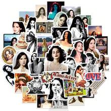 50張 Lana Del Rey 貼紙，音樂迷周邊商品，遊戲貼紙，DIY手帳貼紙，禮品包裝貼紙，桌面裝飾貼紙，行李箱貼紙，水壺貼紙，裝飾貼紙，派對裝飾 - 彩色 - 查看 1