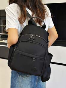 Nueva bolsa de cuna de moda de gran capacidad, mochila de unicolor, bolsa de almacenamiento multifuncional, bolsa de viaje para mamá, bolsa de hombro, - Multicolor - Ver 6