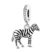 Vectoflux 1pc S925 Sterling Silver Elephant, Bird, Lion, Zebra Pendant, Suitable For Original Bracelet, Necklace, Keychain DIY Pendant Making, Women's Gift, Suitable For Birthday, Party, Holiday Gift - Silver - View 14