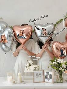 Customizable Photo Balloons - Personalized Photo Decoration, Suitable For Birthday, Wedding, Graduation And Anniversary - No Power Required, Multiple Colors Available; Perfect For Photography, Party Supplies, Holiday Decor And Event Planning - Multicolor - View 6