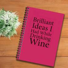 1 Book 50 Sheets 100 Pages Creative Quirky Style Wine-Inspired Spiral Coil Notebook, Suitable For Work And Study To Record Ideas Anytime, Perfect As Graduation Gift, Birthday Gift With Great Thoughtfulness, Whether For Writing Diaries, Making Daily Plans, Or Using As Memo Pads, Versatile Gift Choice For Various Occasions - One Book (50 Pages, 100 Pages) - View 4
