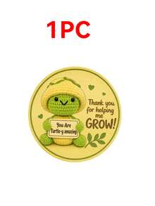 1/6/12入「Thank You For Helping Me Grow」海龜木製圓形杯墊，教師感謝禮物，適合教室、居家辦公室、開學裝飾、桌面裝飾，傳遞正能量的感謝禮 - 烏龜感謝你 - 查看 11
