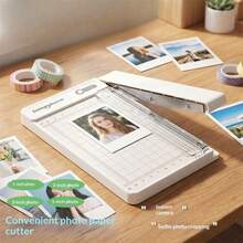 1pc Colorful Grid Line Press-Down Paper Cutter With Ruler Scale, Photo Trimmer, Suitable For Office, School Supplies, Learning Tools, Non-Electric - 1pc - View 4