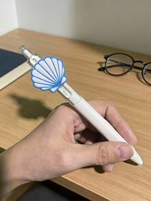 6 Buah Pulpen Ballpoint Bertema Laut, Pulpen Gel Hitam Bergaya Ins dengan Motif Kartun Kerang, Bintang Laut, dan Kuda Laut Berwarna Putih dan Biru Muda yang Lucu, untuk Hari Pertama Sekolah - MultiWarna - View 10