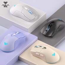 AULA SC525 Wireless Computer Mouse Three-Mode Rechargeable Gaming Mouse RGB Light Good-Looking 2.4G Bluetooth Wireless Mouse For PC Laptop - View 2