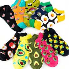 5 Pairs/10 Pairs Men's Fashionable Fruit Pattern Socks - Multicolor - View 3