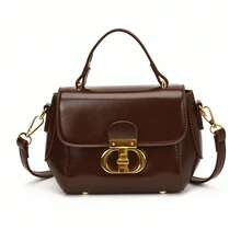 Summer New Fashion Shoulder Bag, Casual And  Bag 2026, Textured Niche Small Square Women's Bag - 棕色 - 查看 2