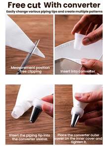 1/2/3pcs Thickened Piping Bags Cake DIY Baking Piping Tools Reusable Easter Party Wedding Gift - Apricot - View 9