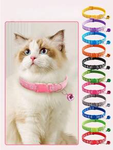 Reflective Dog Collar, Reflective Line Pet Dog Supplies, Pet Collar Neck Collar Neck Sleeve, Adjustable Size For Large, Medium And Small Dogs, Halloween, Christmas - Pink - View 10