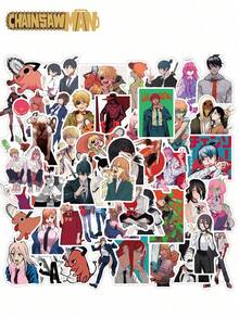 Crunchyroll 50入《鏈鋸人》官方授權高品質動漫乙烯貼紙組，粉絲必備，適用於水壺、筆電、手機、頭盔、滑板、剪貼簿、車用桿，適合送給媽媽、爸爸、爺爺、老師、姊妹、兄弟、朋友的趣味情人節禮物，設計包含：Makima、Denji、Aki Hayakawa、Hirokazu Arai、Himeno Kishibe、Xiaohong Dongshan 等 - 多色的 - 查看 1