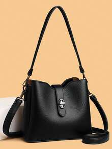Women's Large Capacity Fashionable High-Quality Crossbody Shoulder Bag Travel Bag - Black - View 1