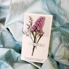 Set Of 24 Handmade Dried Flower Greeting Cards – Blank, All-Occasion Note Cards; Suitable For New Year, Birthdays, Teachers' Day, Graduations, Valentine's Day, And Wedding Gifts. - 24PCS - View 4