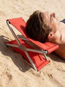 Foldable Beach Pillow, Portable Outdoor Neck Pillow, Camping Foldable Mat, Beach Leisure Pillow, Compact Space-Saving. Can Be Used As A Headrest Or Small Mat For Outdoor Camping, Easy To Unfold And Store, Highly Practical - Multicolor - View 2