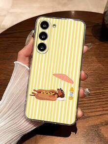 1pc Advanced Striped Funny Dog Slogan Transparent Soft Protective Case Compatible With Huawei Honor, Galaxy A04e/12/A13/A14/A34/A50/A52/A53/A54/S21/S22/S23/S24/S25 /S25Ultra/S25FE/S26/S26 PLUS/S26 ULTRA/S26 EDGE/ 6A/7A/8A/ 12T/13T/15T/15 TPRO - Clear - View 1