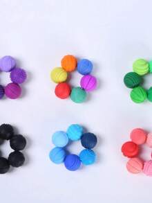 Silicone Magnetic Balls, Textured Relaxation & Hand Exercise Toy, Long-Lasting Grip Exercise Toy, Suitable For Desktop Entertainment & Creative Novelty Play, Educational Sensory Toy - Multicolor - View 3