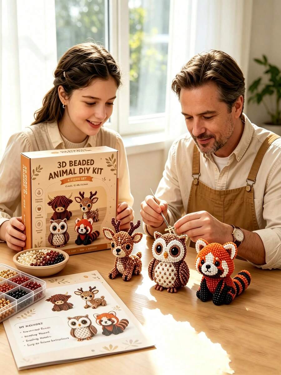 1 Set Beaded Embroidery Kit, 2026 Highland Cow Animal Beaded Handmade Set, Handmade Beaded Art Mosaic Kit, Includes Highland Cow, Skull, Bird Patterns, Suitable For Adults, Teens And Beginners DIY Projects, Stress Relief Creative Handmade Decoration Gift, Halloween, Christmas Gift