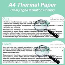 100/200 Sheets A4 Thermal Printing Paper, Suitable For A4 Portable Printer, Foldable White Thermal Paper, Used For Photos, Documents, Contracts, Automatic Thermal Paper Recognition, Not Suitable For Laser/Inkjet Printers - A4 - View 3