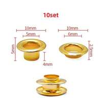 10/30/50 Set Metal Eyelet With Washer Grommet Ring Air Hole Rivet For Leather Bag Shoes Belt Cap Clothes - A - View 30