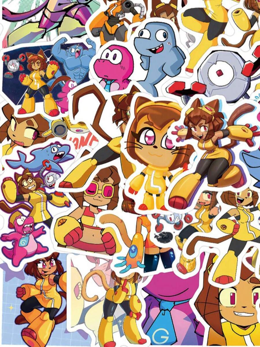 56入 Gameoverse 動漫塗鴉貼紙,Gameoverse 動漫周邊裝飾禮品,趣味拼貼用防水乙烯貼紙,適用於筆電、手機、汽車、滑板、水壺、剪貼簿、電腦、手帳、學校用品 - H - 查看 1