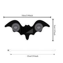 Solar Powered Bat Shaped Suction Cup Car Atmosphere Light, Halloween LED Decorative Light, Suitable For Car Windows, Interior Decoration And Car Hanging System, Solar Powered Decorative Lighting - Bat Lamp - View 4