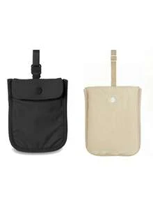 Billetera con bolsillo oculto bloqueador RFID - Material suave y amigable con la piel, ajustable, con broche antideslizante, ligera y transpirable, sin sensación de incomodidad - Multicolor - Ver 20