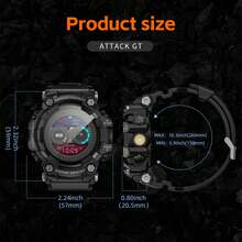 LOKMAT ATTACK Smartwatch Features A 1.32-Inch Screen, Flashlight, Compass, Bluetooth Calling, 100 Sports Modes, IP68 Water Resistance, Health Monitoring Functions, And Is Compatible With Android And IOS Systems - View 13